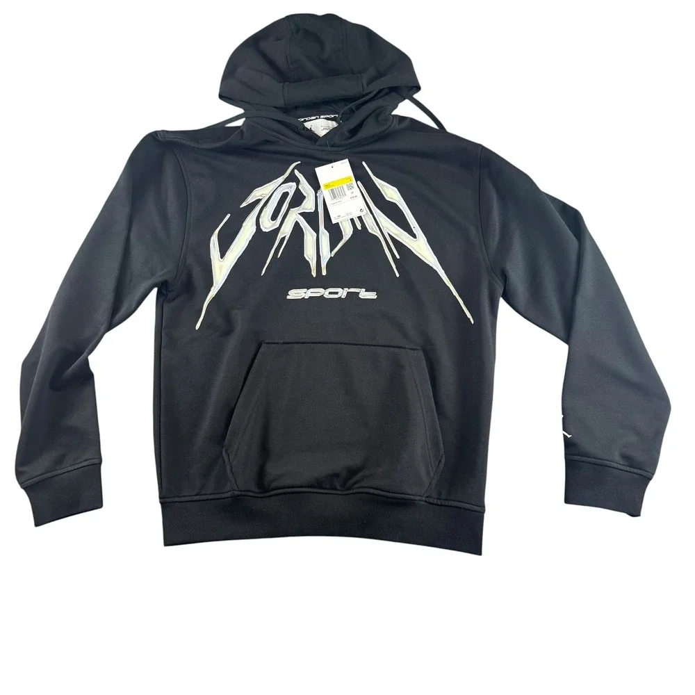 Jordan Sport Dri-FIT Hoodie Black Chrome Graphic HF9902-010 Mens Small NEW